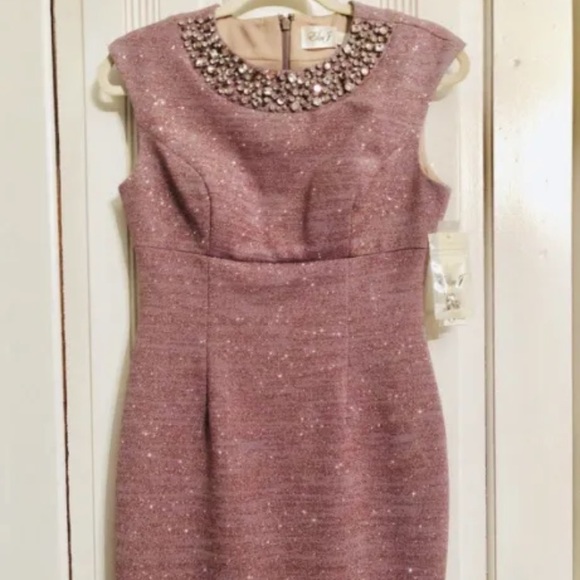 Eliza J Party Cocktail Dress Dusty Pink Size 6 New - Picture 7 of 9